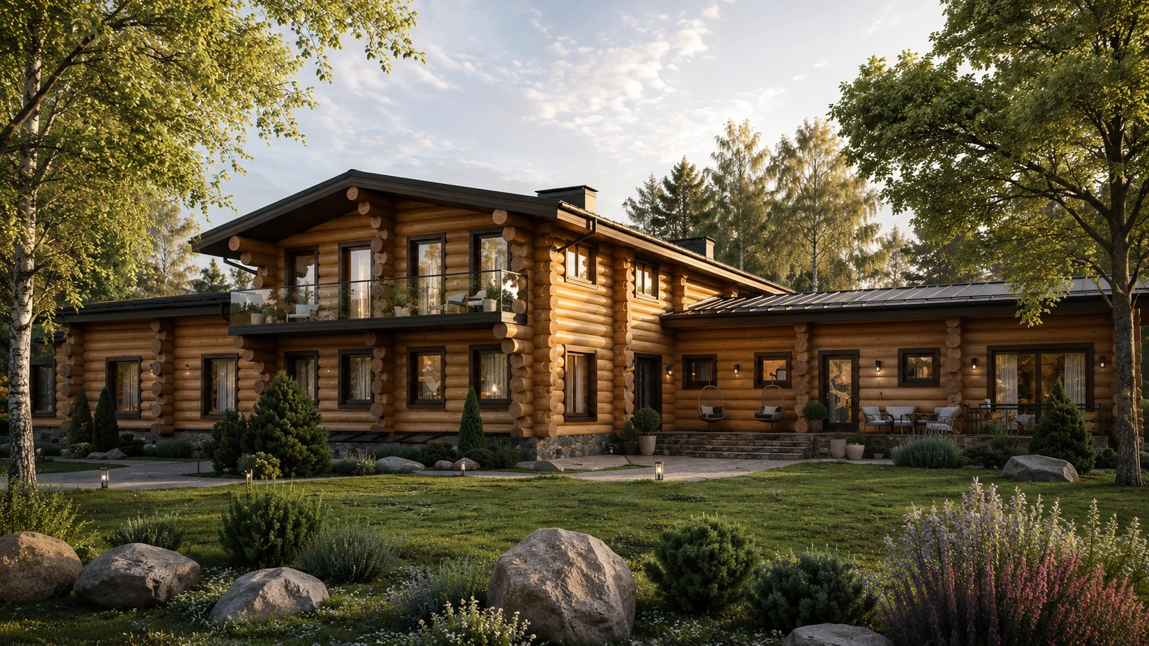 Семейная резиденция 469 м² из кедра