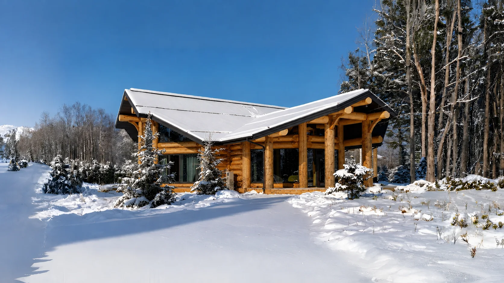 Резиденция 337 м², панорамный дом Post & Beam