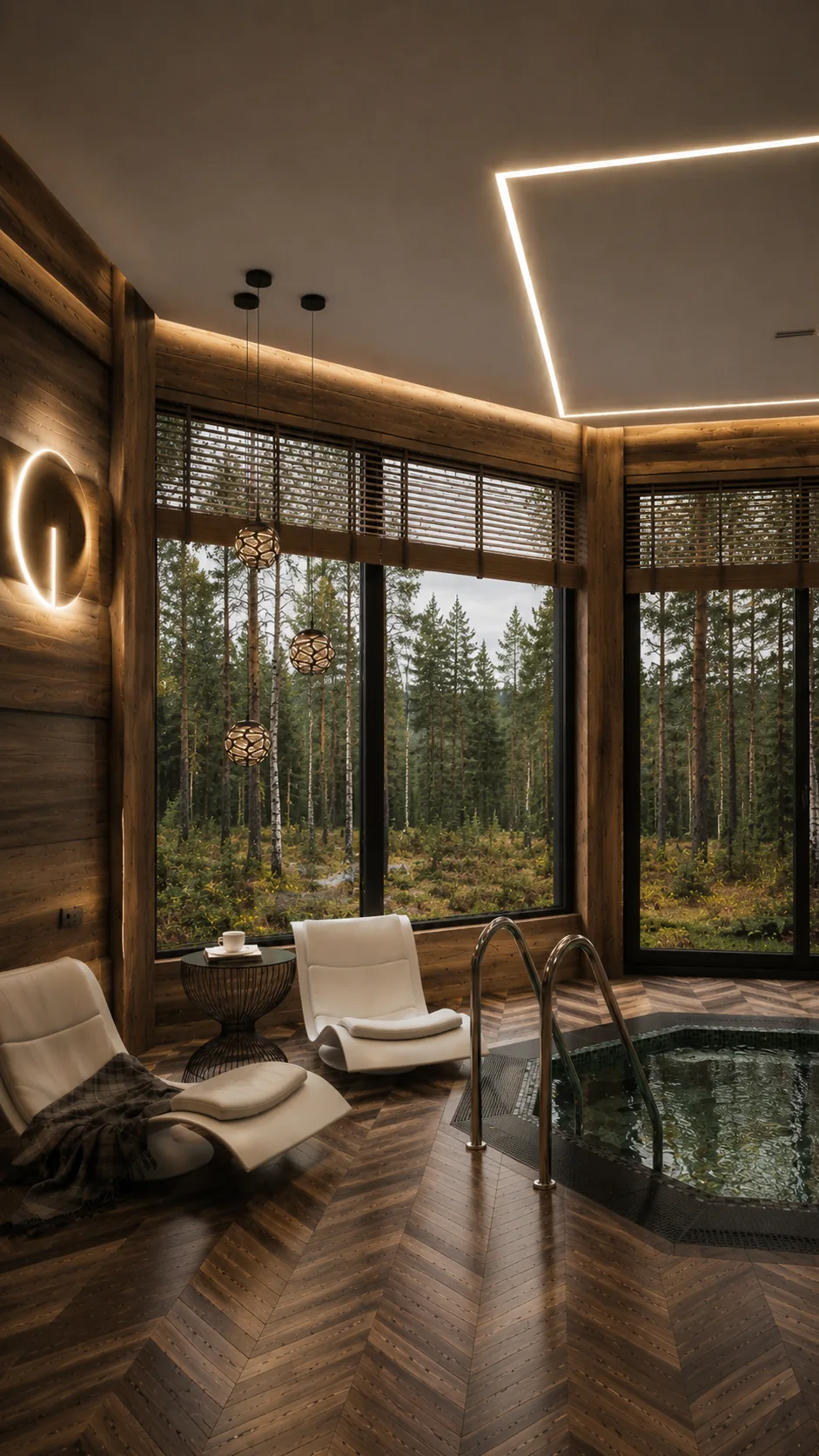 Резиденция 337 м², SPA-зона у панорамных окон